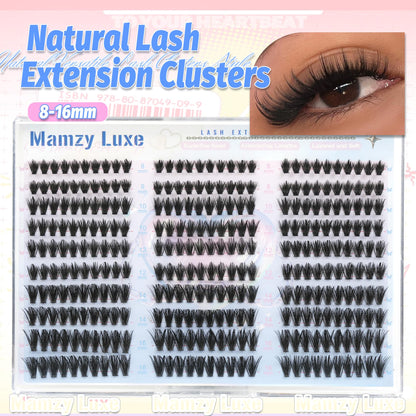 Manga Lash Clusters With Spikes Wispy Eyelashes Natural Cluster Eyelash Extensions 300Pcs False Lashes Clusters D-Curly 8-16MM Individual Lashes Extension DIY Waterproof Daily Anime Eye Lash Clusters Mamzy Luxe