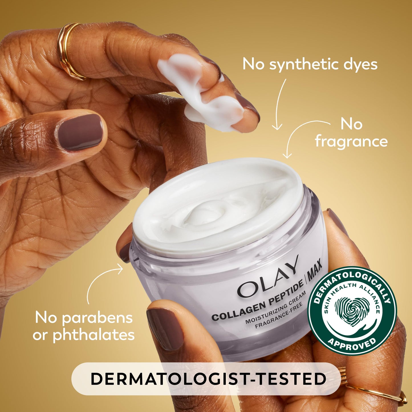 Olay Collagen Peptide Face Moisturizer, Firming Cream for Women, Fragrance-Free, Non-Greasy - Hydrating, Anti-Aging, Anti-Wrinkle Olay