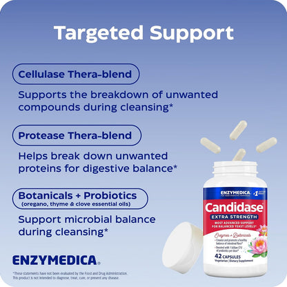Enzymedica Candidase Extra Strength - 42 Capsules Gsupps Australia
