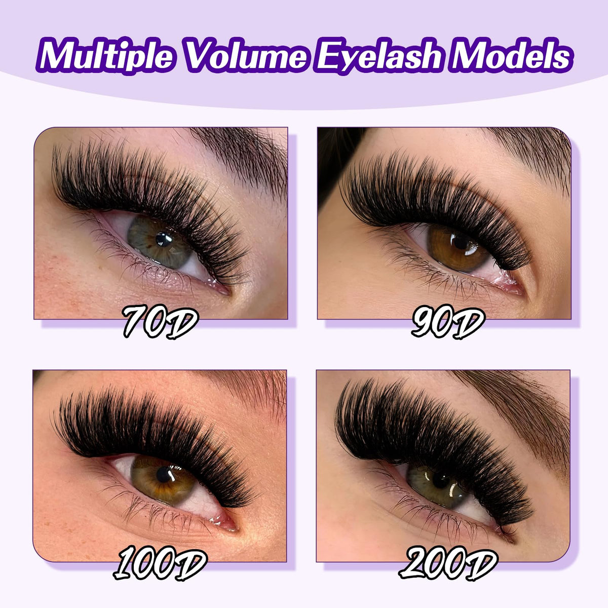 B&Q Fluffy Lash Clusters Kit 100D+200D 0.05MM Dramatic Eyelash Clusters Kit B&Qaugen