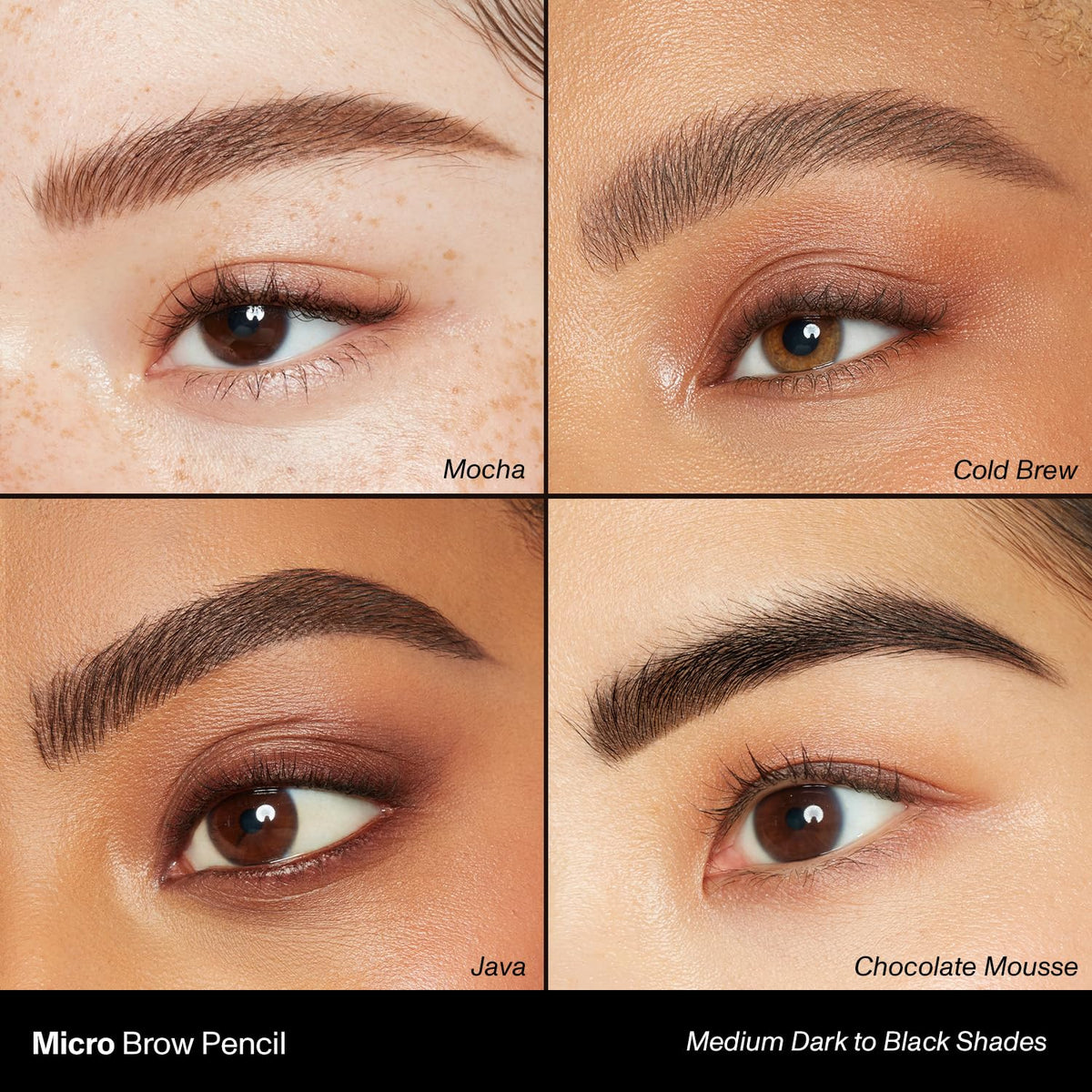 Morphe Micro Dual Eyebrow Pencil - Dual-Ended Brow Pencil Featuring a Retractable, Ultra-Precise, Pointed Tip - Richly Pigmented, Smooth-Gliding, Long-Lasting Wax Formula - Java (0.003 oz) MORPHE