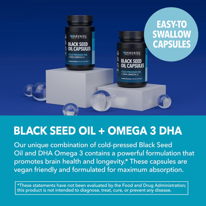 Black Seed Oil Capsules, Vegan, Non-GMO, Cold-Pressed Nigella Sativa, 90ct | 1500mg Per Serving Black Cumin Supplement for Skin Health, Immune Function, and Digestive Health, Unflavored, 30 Servings Gsupps Australia