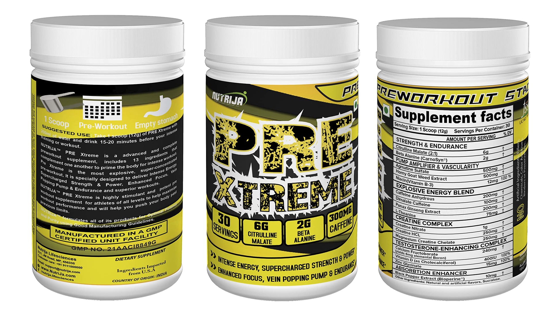 NutriJa Pre Xtreme - Pre Workout Supplement - 30 Servings (Tangy Orange) NutriJa buy australia supplements