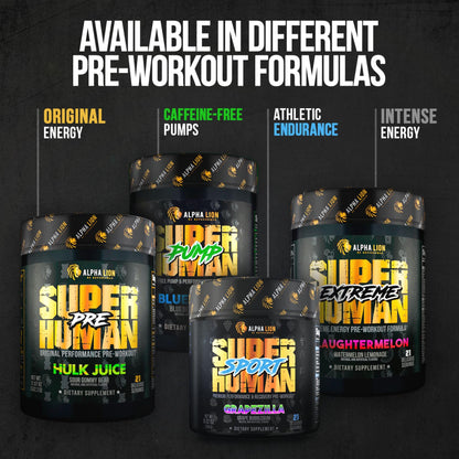 ALPHA LION Superhuman Burn – 2 in 1 Metabolism Booster Pre Workout and Thermogenic Burner for Men – Appetite Suppressant ALPHA LION