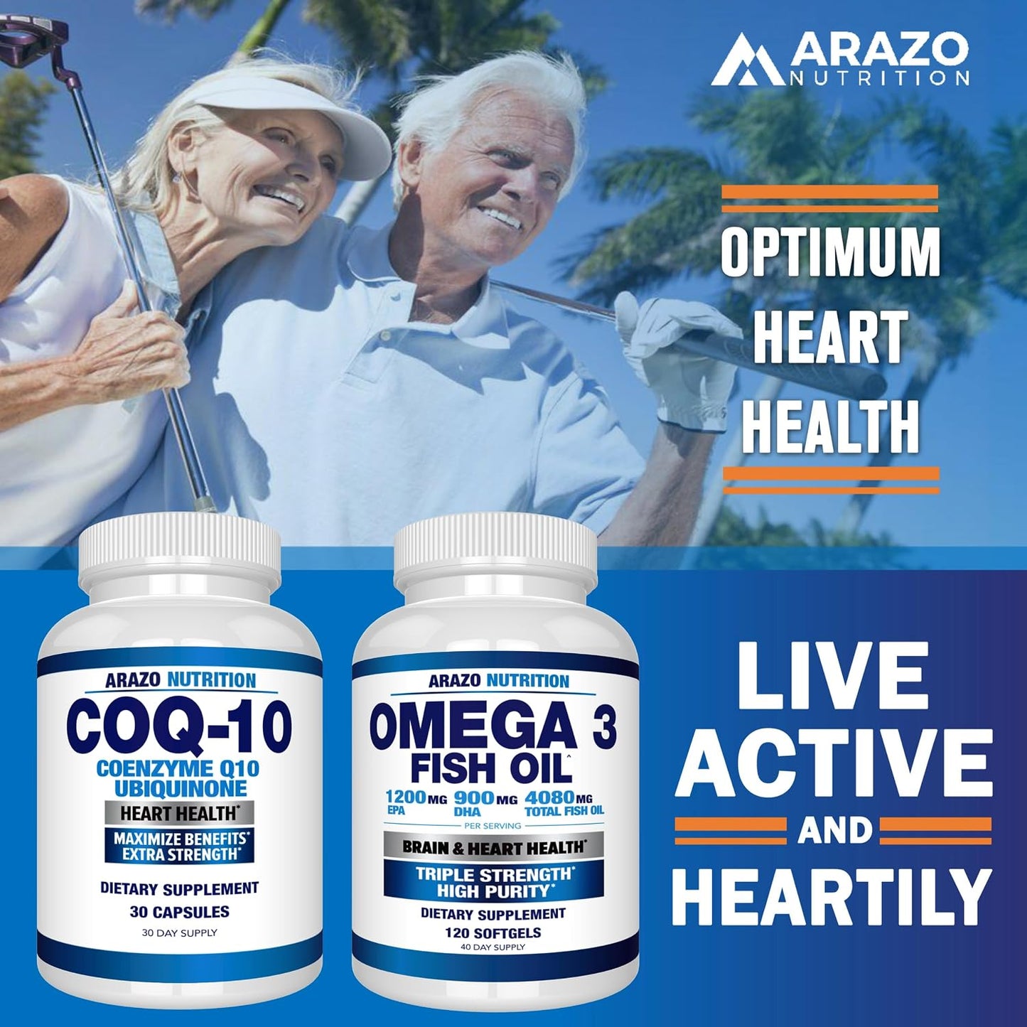 Arazo Nutrition CoQ10 Ubiquinone Coenzyme Q10-200mg Per Serving Maximum Strength Nutritional Supplement - High Absorption Capsules with No Soy Gsupps Australia
