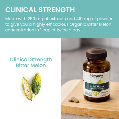 Himalaya Organic Bitter Melon - Herbal Glucose Metabolism Support - USDA Organic, Non-GMO, Vegan, Gluten Free Himalaya