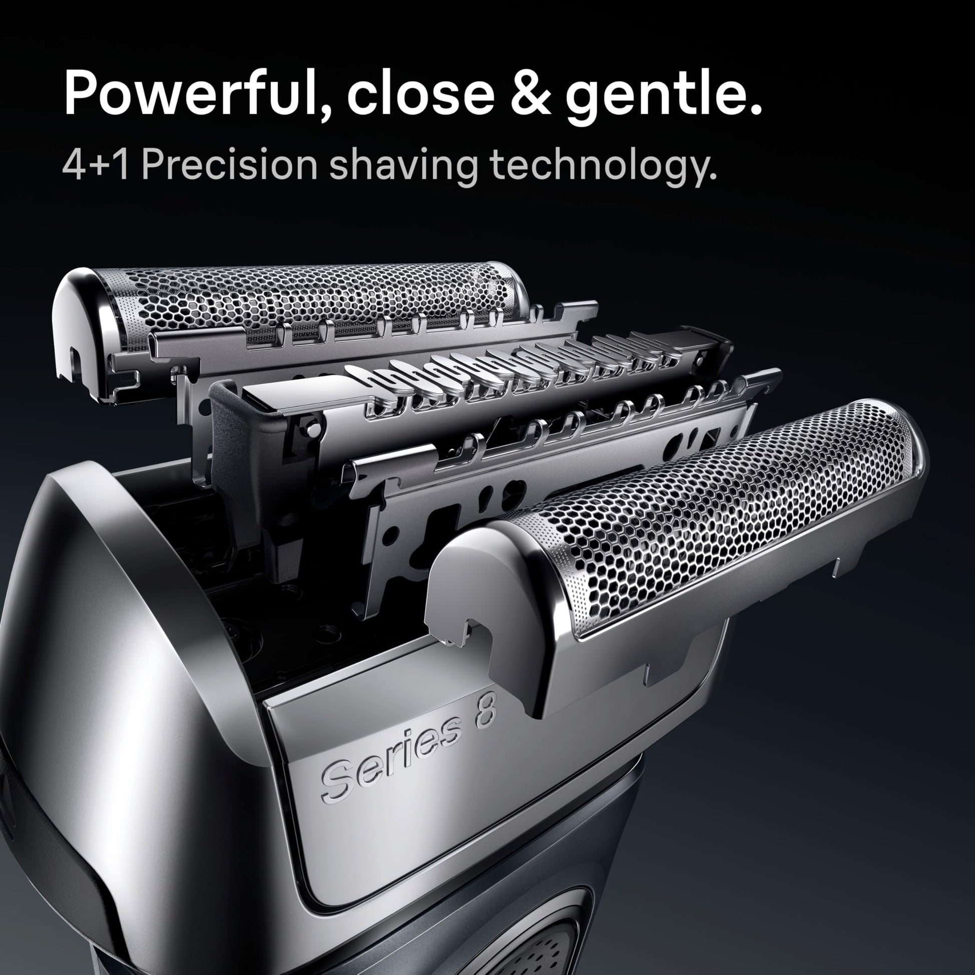 Braun Series 8 Electric Razor for Men, with 4+1 Shaving Elements & Precision Long Hair Trimmer, Close & Gentle Even on Dense Beards, Wet & Dry Electric Razor with 60min Runtime, 8517s Galvano Silver Gsupps Australia