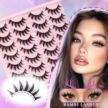 Losha Lashes Spiky Manga Lashes 14 Pairs Anime False Eyelashes (Cutes) Losha