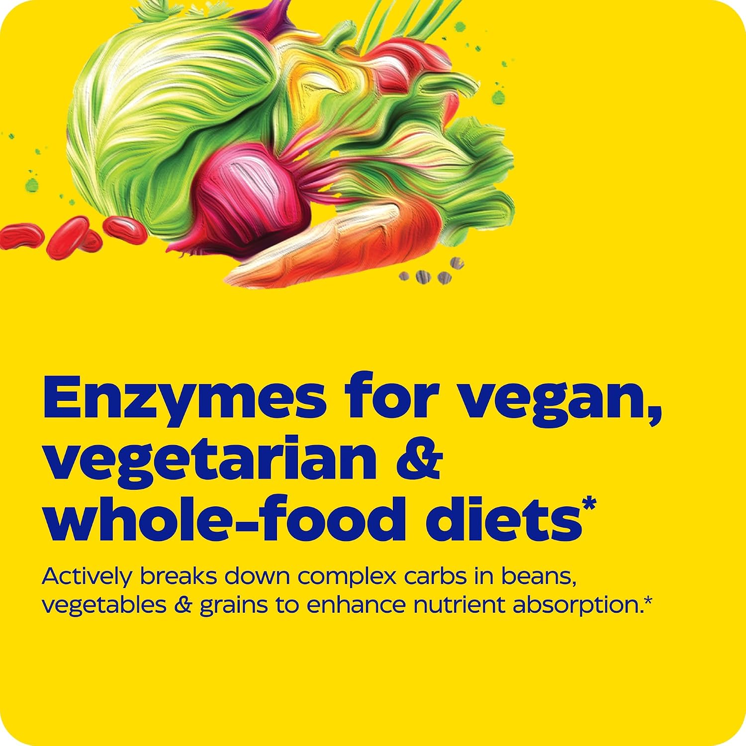 Enzymedica VeggieGest - Digestive Enzyme Supplement for Women & Men, Enzymes for Digestion & Gut Health Support, Support for Vegetarian/Vegan Diets, Helps Gas & Bloating, Gluten Free - 90 Caps Gsupps Australia