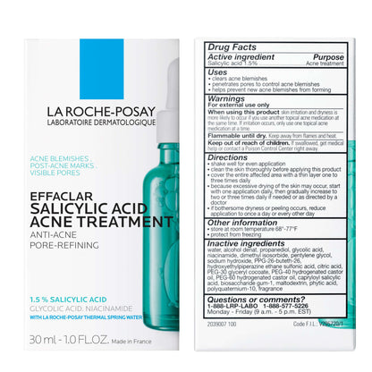 La Roche-Posay Effaclar Salicylic Acid Acne Treatment Pore Minimizer 1oz La Roche-Posay
