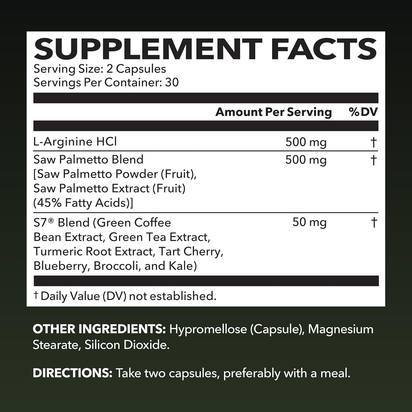 L-Arginine with Saw Palmetto for Men Capsules, Vegan, Non-GMO, 30 Servings | Vegan, Non-GMO Nitric Oxide and Prostate Health Supplements for Men, Endurance and Urinary Tract Function Support Gsupps Australia