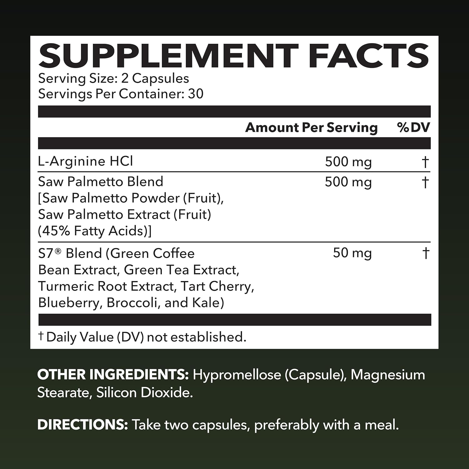 L-Arginine with Saw Palmetto for Men Capsules, Vegan, Non-GMO, 30 Servings | Vegan, Non-GMO Nitric Oxide and Prostate Health Supplements for Men, Endurance and Urinary Tract Function Support Gsupps Australia