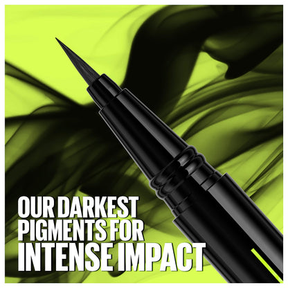 Maybelline Tattoo Studio Ink Pen Eyeliner, Waterproof & Smudge Resistant Liner, Up to 24 Hours Eye Makeup Wear, Jet Black, 1 Count MAYBELLINE