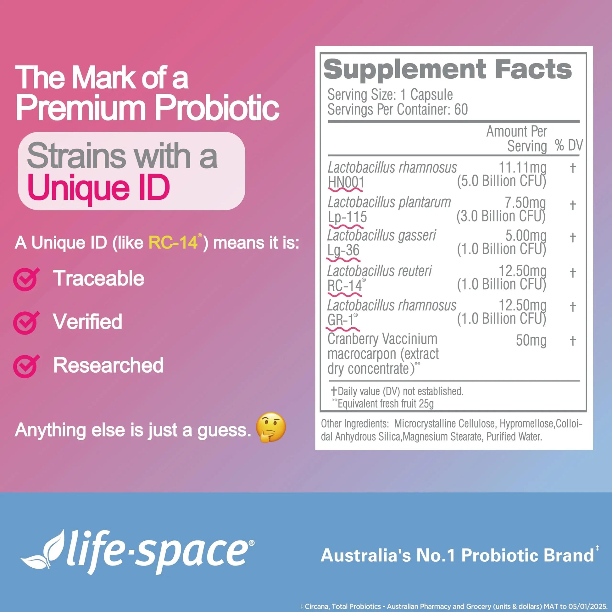 Life-Space Urogen Probiotics for Women, Probiotics+Cranberry, 2 Month Serving, Women's Probiotic for PH Balance, Urinary Tract, Digestive & Immune Health, Lactobacillus reuteri, Non-GMO, 60 Ct Life-Space buy australia supplements
