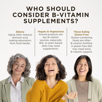 Solgar B-Complex "100", 100 Vegetable Capsules - Nervous System Support - Supports Energy Metabolism - Non-GMO, Vegan, Gluten Free, Solgar
