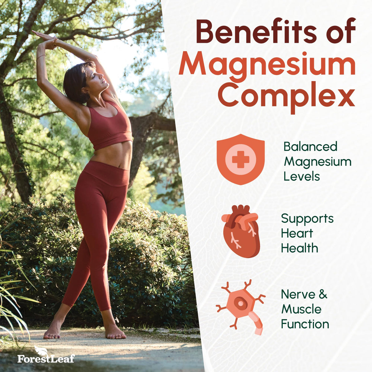 Magnesium Glycinate 500mg Complex - Magnesium Supplement Capsules for Sleep and Calmness - Non-GMO, 3rd Party Tested ForestLeaf