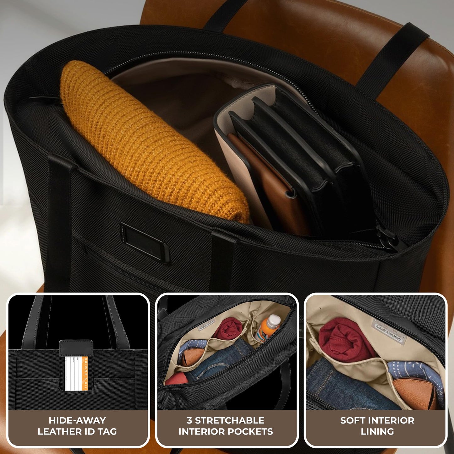 Briggs & Riley Traveler Tote Bag - Nylon Tote Bag for Weekend Travel & Work, Smooth Zipper Closure - Baseline Collection Gsupps Australia
