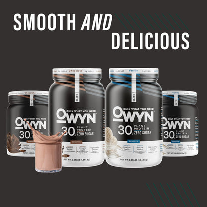 Owyn Only What You Need Pro Elite High Protein Powder, 30g Vegan Protein for Workout Recovery, Delicious Smooth Taste, Zero Sugar OWYN Only What You Need
