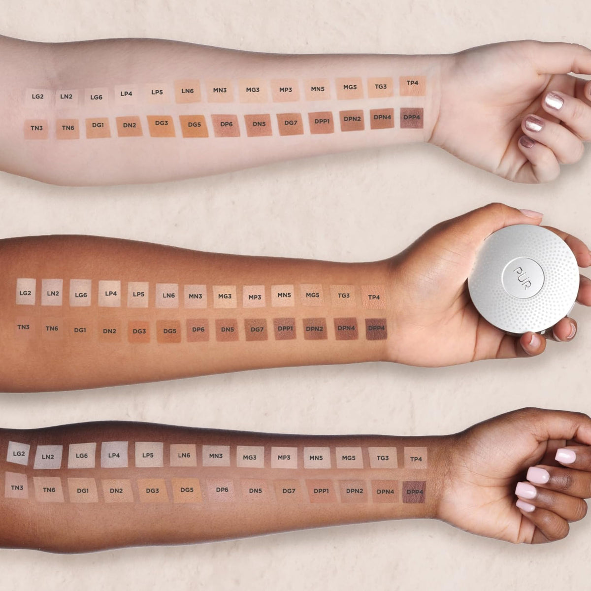 PÜR 4-in-1 Pressed Mineral Powder Foundation, SPF 15, Light, Full Coverage PÜR MINERALS