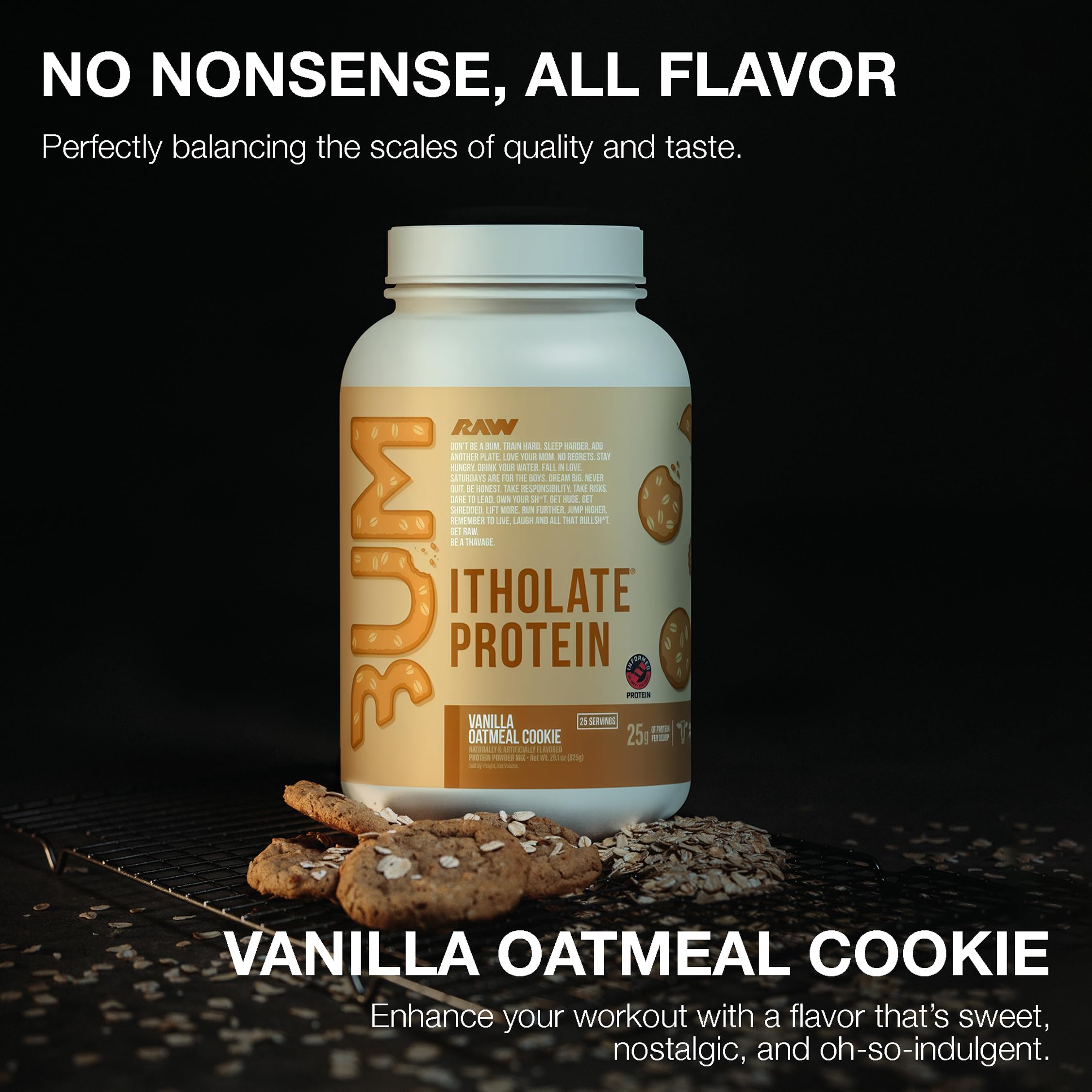 RAW Whey Isolate Protein Powder, Vanilla Oatmeal Cookie (CBUM Itholate Protein) - 100% Grass-Fed Sports Nutrition for Muscle Growth & Recovery - Low-Fat, Low Carb RAW buy australia supplements