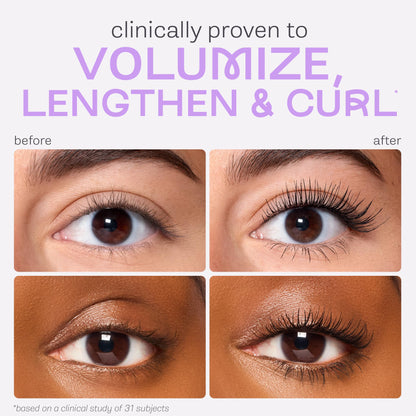tarte tartelette tubing mascara – Lash Extensions in a Tube, Easy-to-Remove Eye Makeup, Clinically Proven to Volumize & Curl, 24Hr Smudge-Proof Longwear, Vegan & Cruelty-Free, full size, black tarte