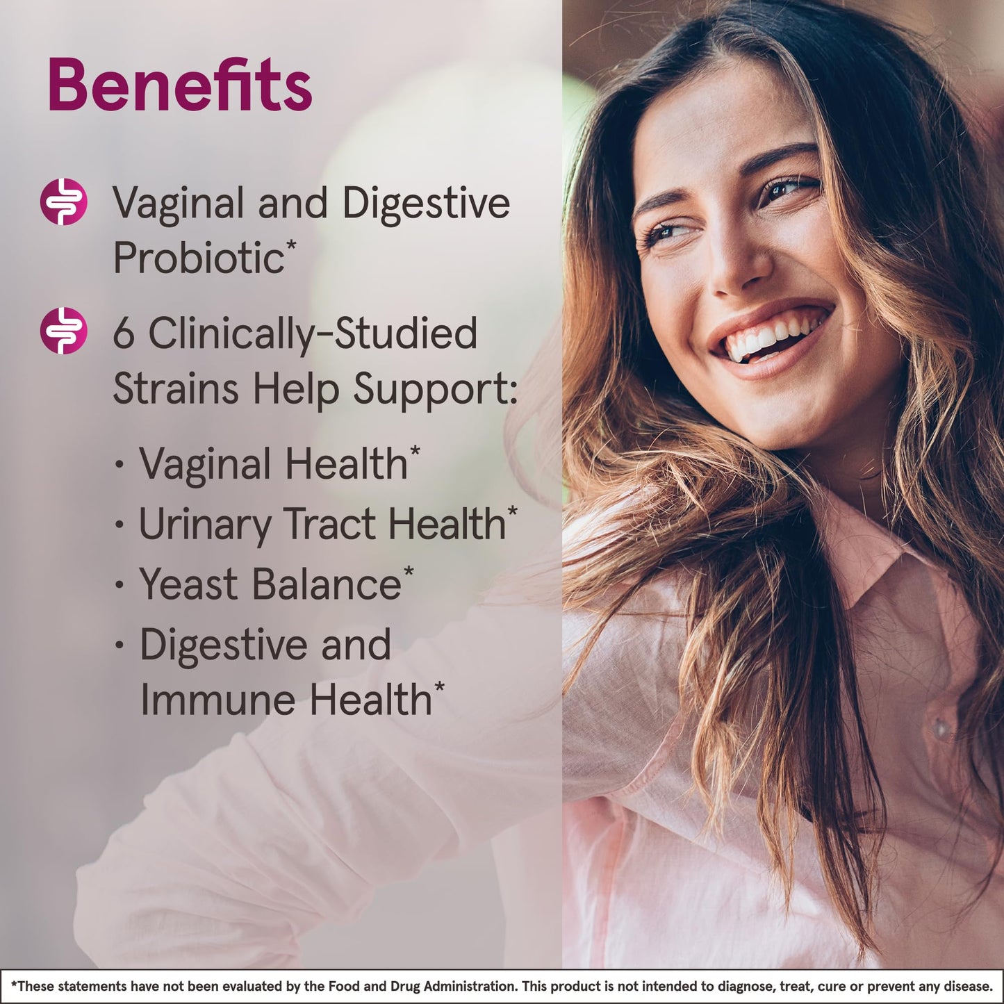 Jarrow Formulas Fem-Dophilus Advanced Vaginal & Digestive Probiotics 10 Billion CFU with 6 Science Backed Strains, for Vaginal, Urinary Tract Jarrow Formulas