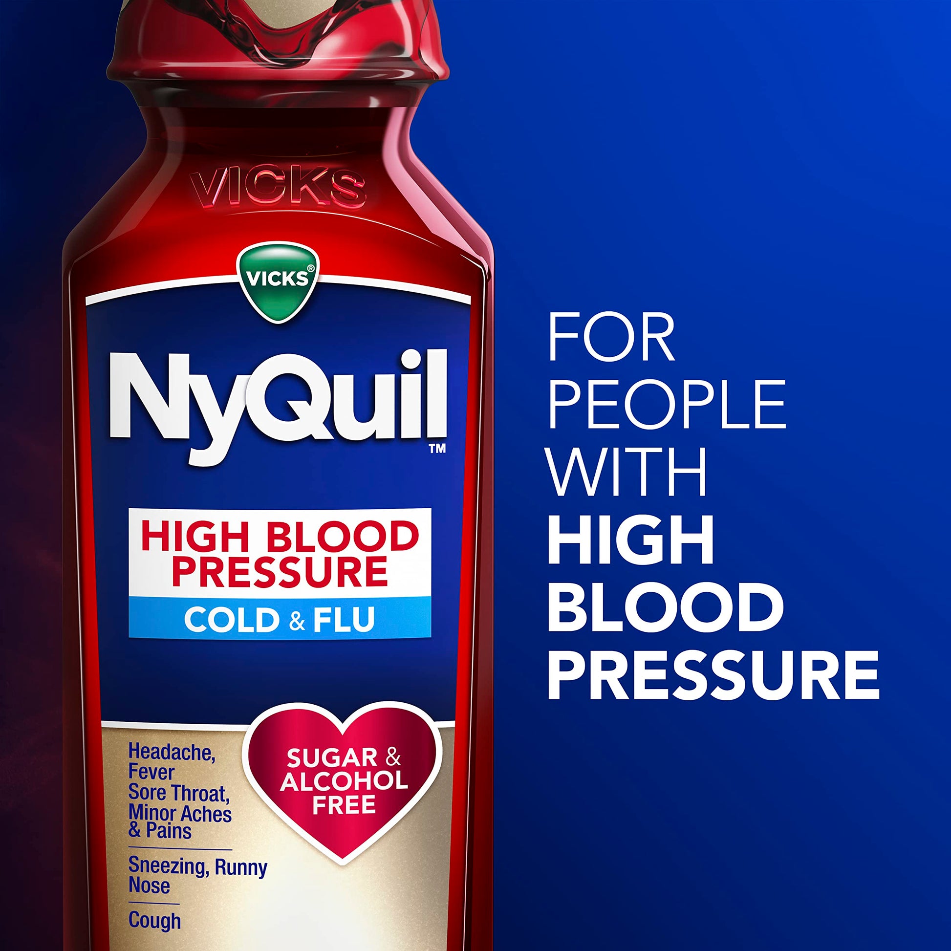VICKS DayQuil & NyQuil High Blood Pressure Cold & Flu Relief Liquid Medicine Co-Pack, Powerful Multi-Symptom Daytime & Nighttime Relief for Cold, Cough, and Flu Symptoms, Sugar & Alcohol Free, 2x8oz Vicks buy australia supplements