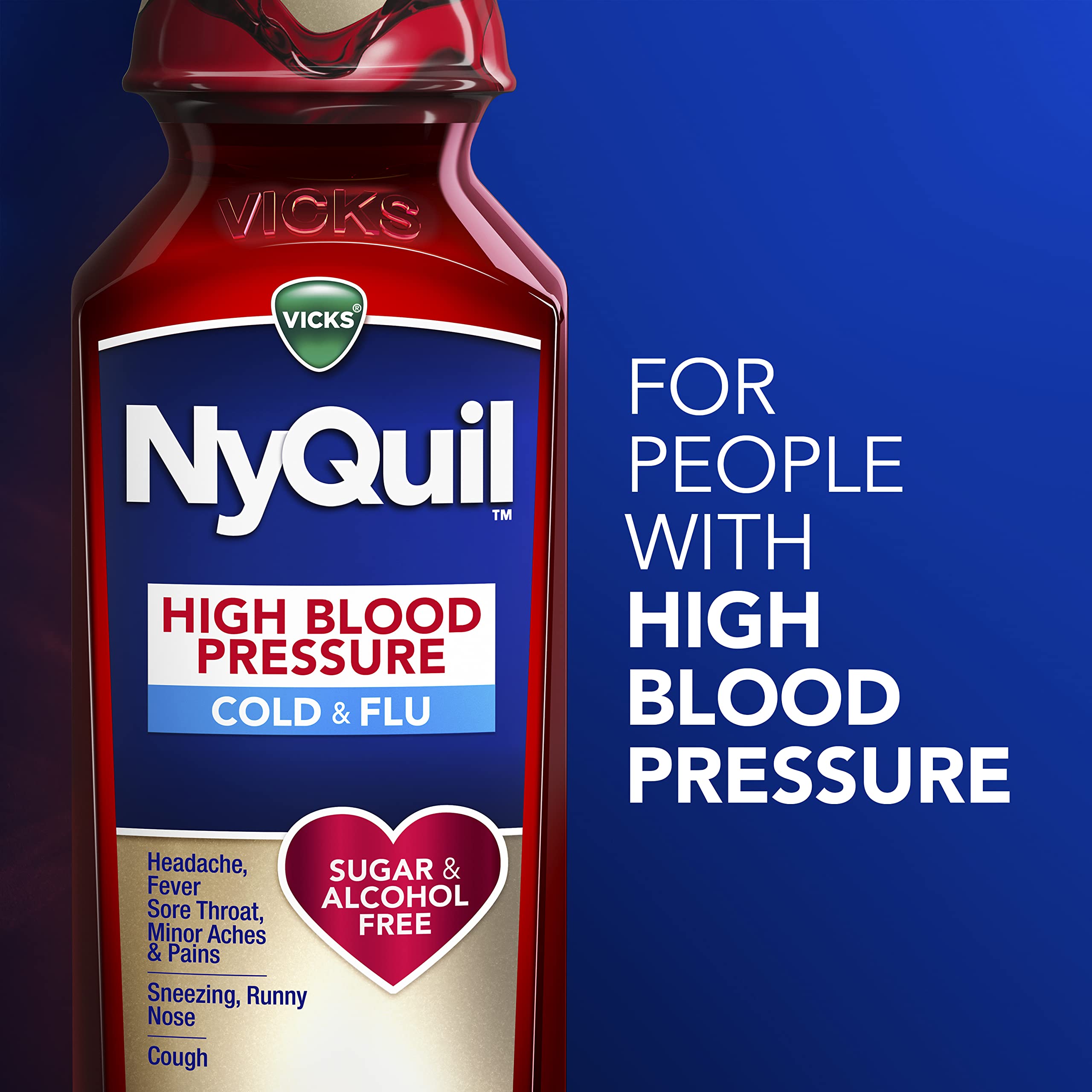 VICKS DayQuil & NyQuil High Blood Pressure Cold & Flu Relief Liquid Medicine Co-Pack, Powerful Multi-Symptom Daytime & Nighttime Relief for Cold, Cough, and Flu Symptoms, Sugar & Alcohol Free, 2x8oz Vicks buy australia supplements