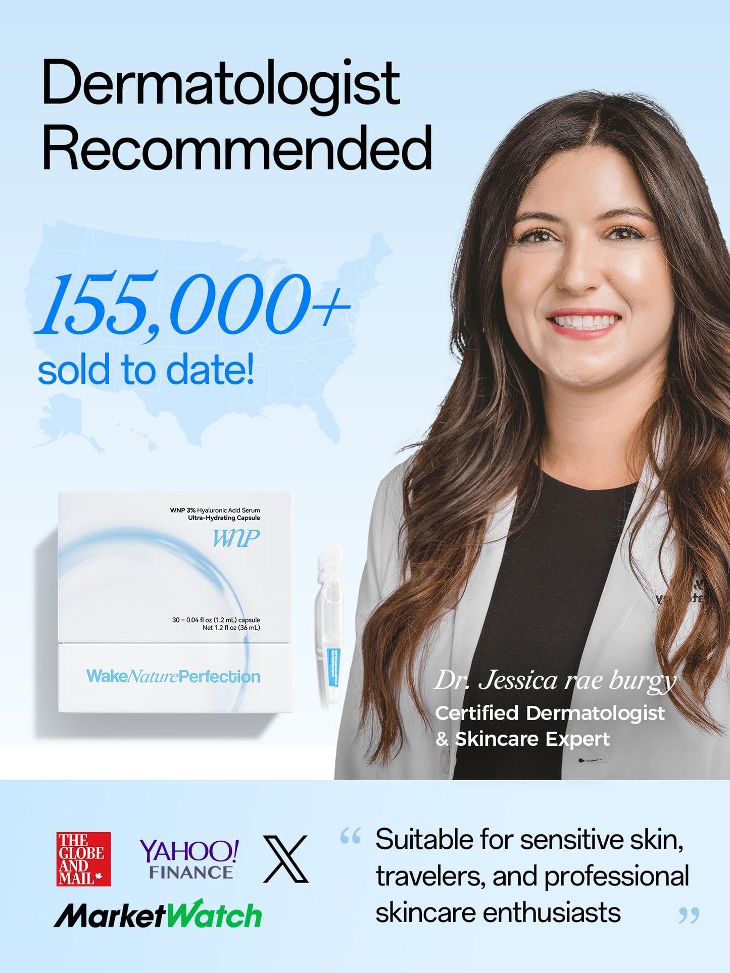 WNP Hyaluronic Acid Serum 3% for Face with 4D Multi-Layer Hydration | Ultra Hydrating Anti-Aging Serum | Moisturizer for Dry & Sensitive Skin WNP