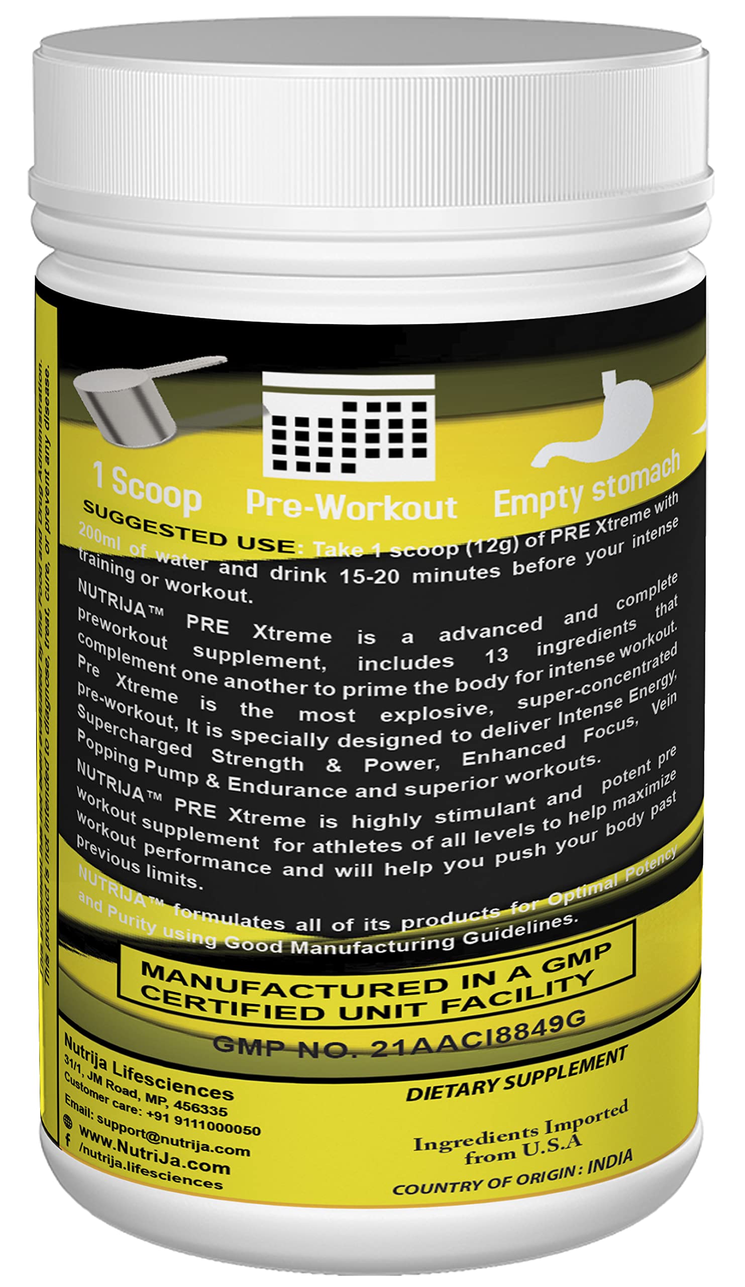 NutriJa Pre Xtreme - Pre Workout Supplement - 30 Servings (Tangy Orange) NutriJa buy australia supplements