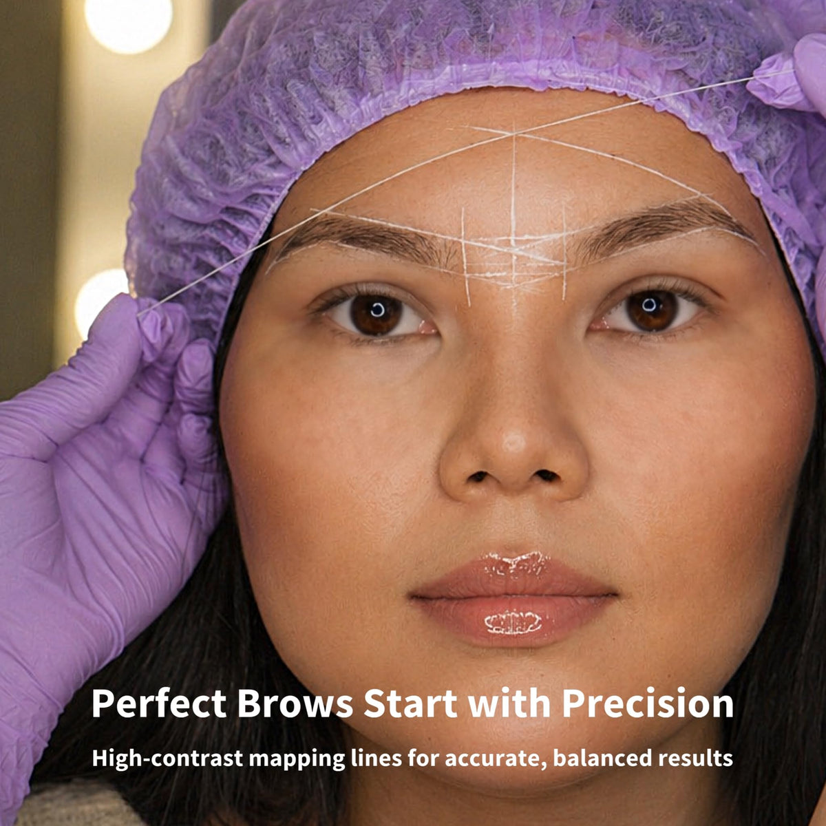Ink Permanent Brow Mapping String, Eyebrow Thread for Microblading (White) Ink Permanent