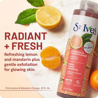 St. Ives Body Wash Pink Lemon and Mandarin Orange 22 Ounce St. Ives