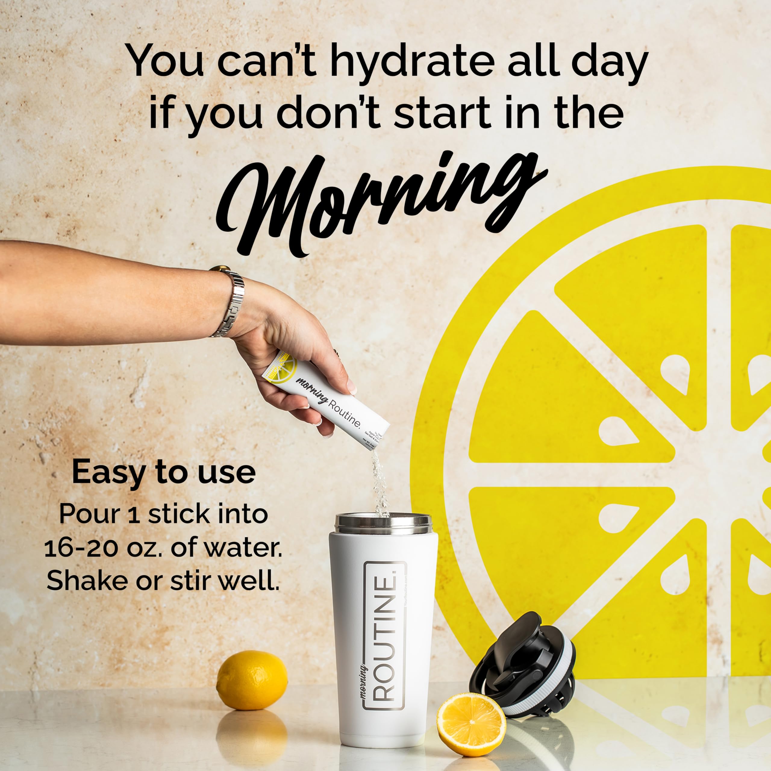 ROUTINE Morning Daily Hydration | Electrolyte Powder Packets | Lemon, Apple Cider Vinegar & Sea Salt Drink Mix | Sugar-Free, Keto & Paleo-Friendly | 3rd-Party ROUTINE buy australia supplements
