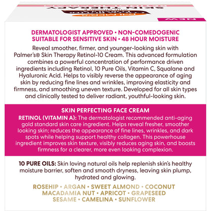 Palmer's Skin Therapy Face Cream, Retinol-10 Moisturizer (2.7 Oz) Palmer's