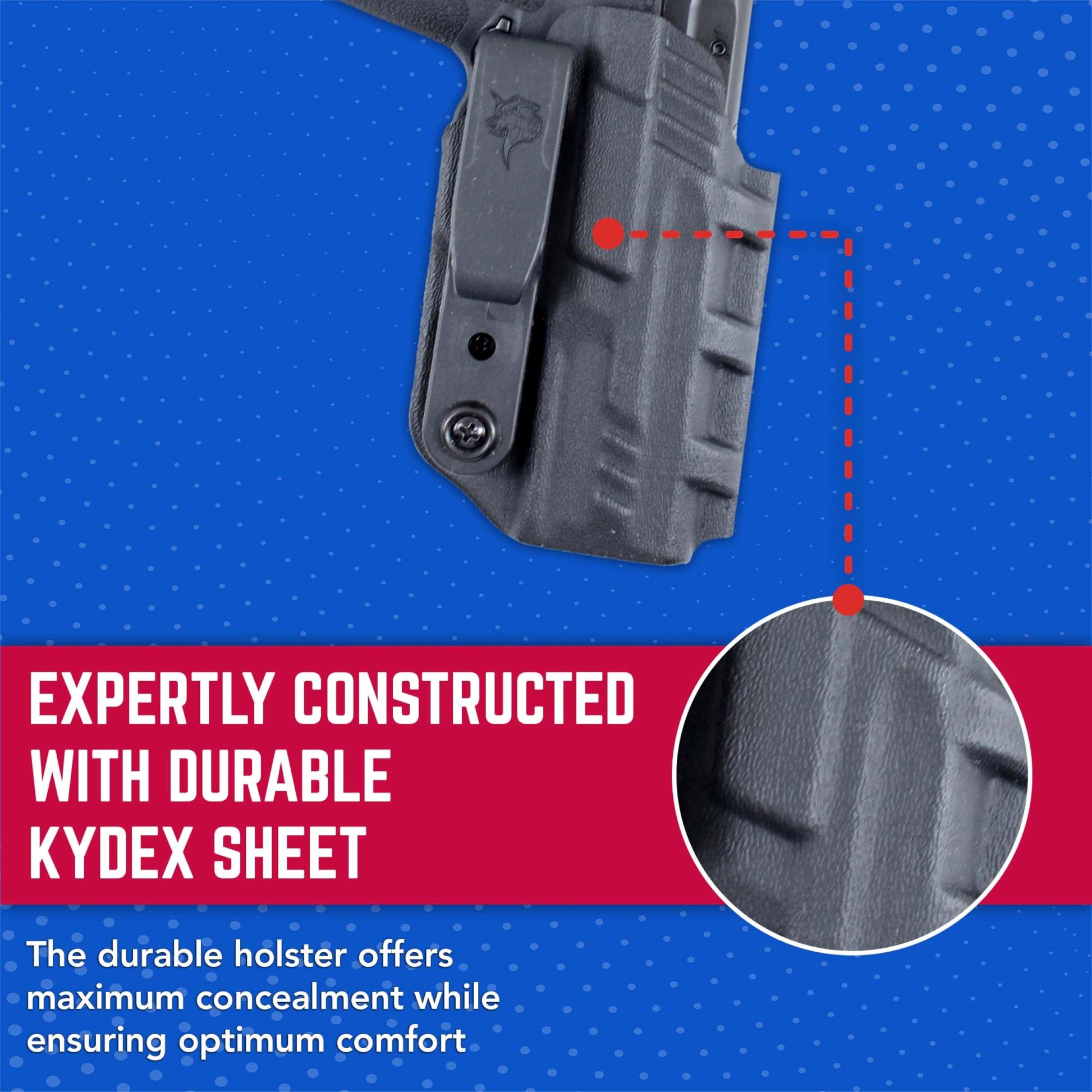 DeSantis Slim-Tuk - IWB Holster for Men and Women, Pistol Holster for Concealed Carry, Suitable for Appendix Wear, Ambidextrous, Made with Kydex, Adjustable Tension, Tuckable 360 C-Clip Gsupps Australia