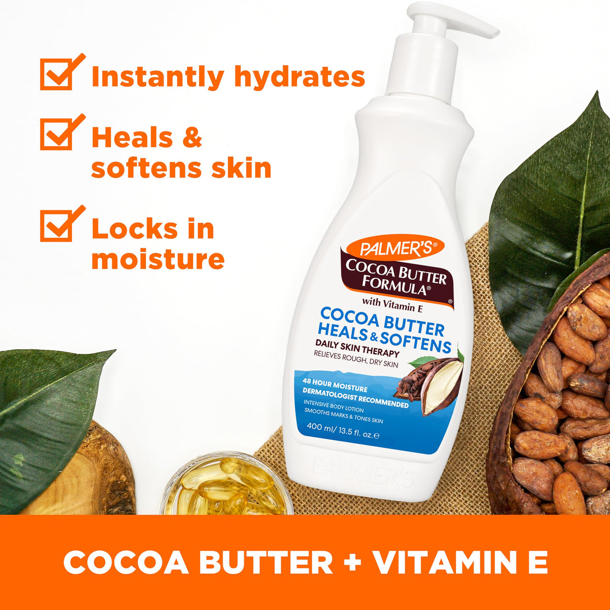 Palmer's Cocoa Butter Body Lotion Formula, Daily Skin Therapy (13.5 Fl Oz) Palmer's