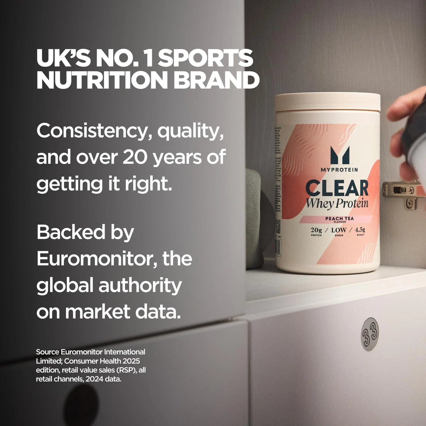 Myprotein Clear Whey Isolate Protein Powder, 20 Servings (1.1lbs) Orange Cream, 20g Protein per Serving, Naturally Flavored Drink Mix, Daily Protein Intake for Superior Performance Myprotein