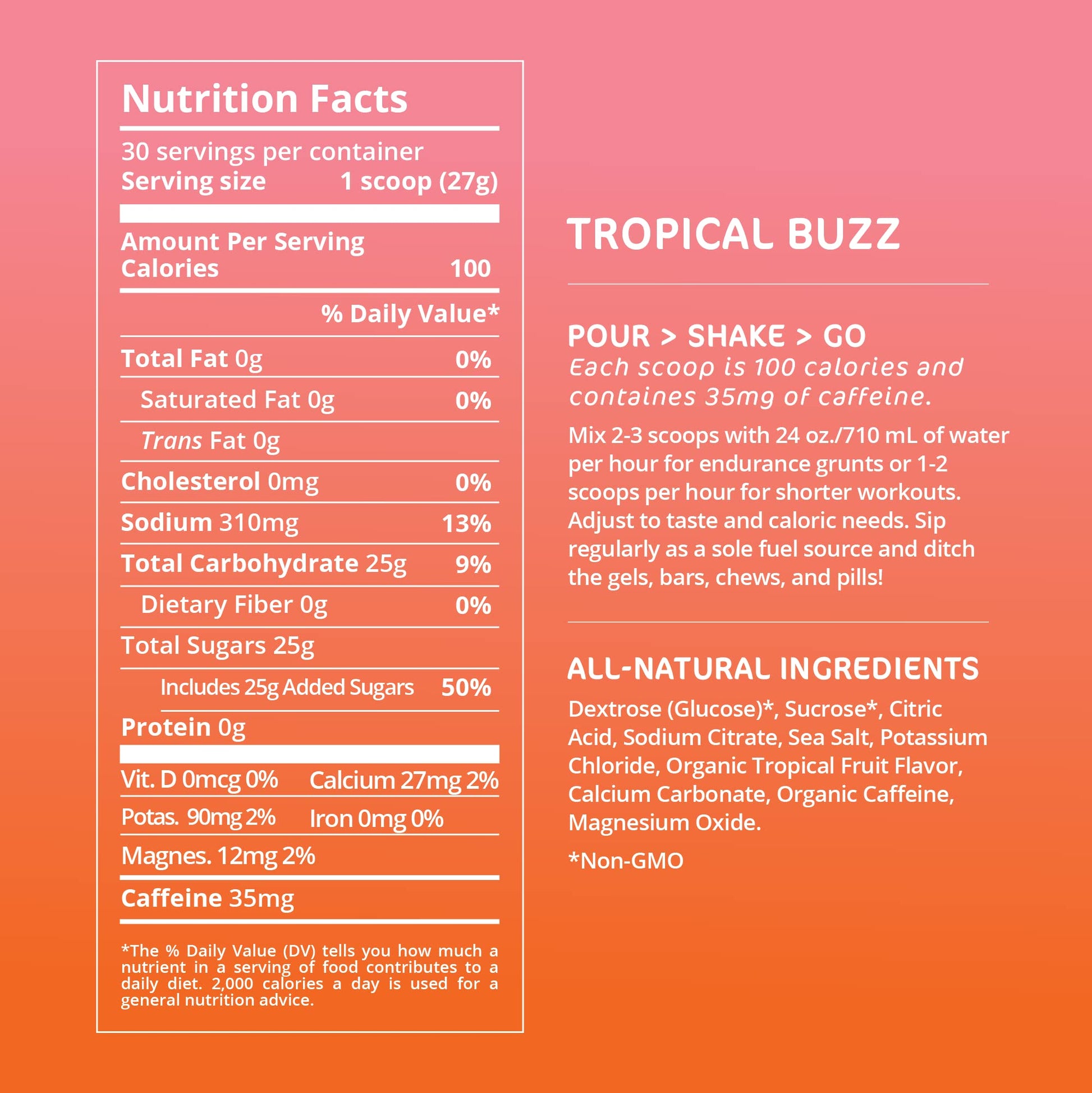 Tailwind Nutrition Endurance Fuel, Caffeine Drink Mix with Electrolytes