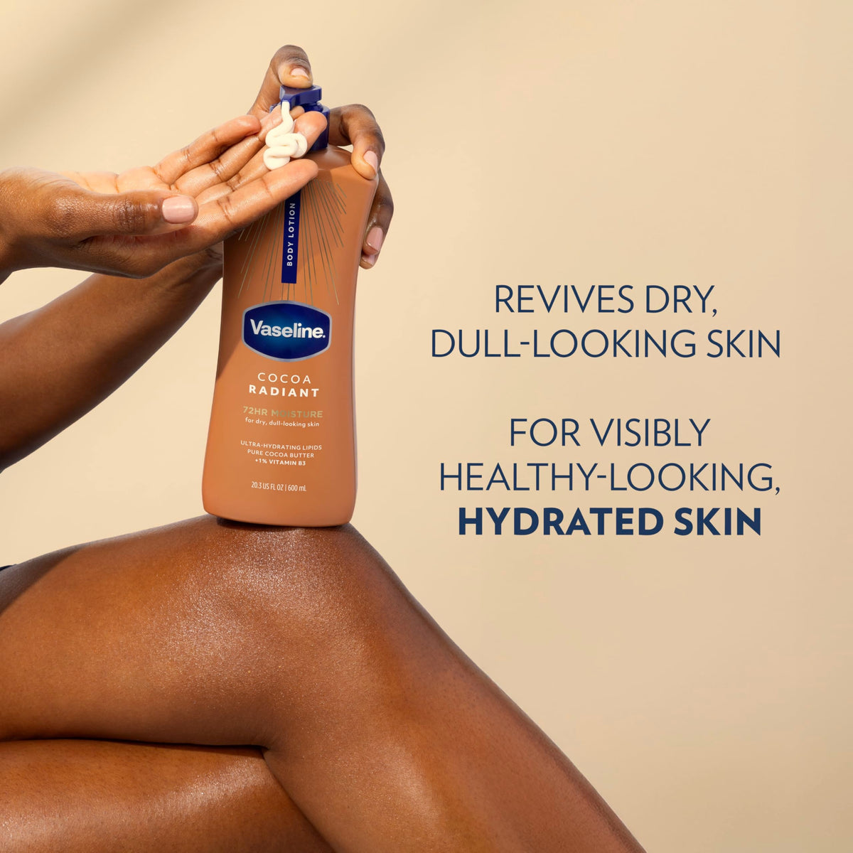 Vaseline Cocoa Radiant Body Lotion for Dry Skin + Cocoa Butter 20.3oz 3ct Vaseline