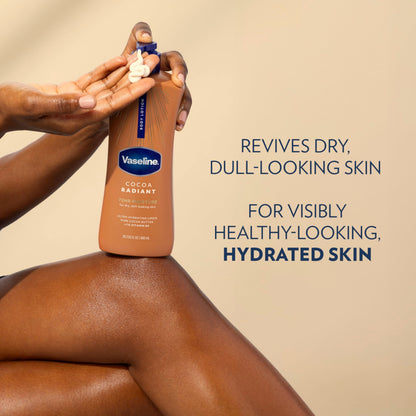Vaseline Cocoa Radiant Body Lotion for Dry Skin + Cocoa Butter 20.3oz 3ct Vaseline