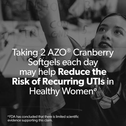 AZO Cranberry Supplement, Made with Concentrated Whole Fruit Cranberry Powder to Help Cleanse and Protect the Urinary Tract*, Sugar Free Cranberry Pills, Non-GMO, 100 Softgels Gsupps Australia
