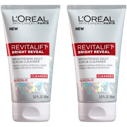 L'Oreal Paris Revitalift Bright Reveal Anti-Aging Facial Cleanser with Glycolic Acid 5 fl. oz (Pack of 2) L'Oreal Paris