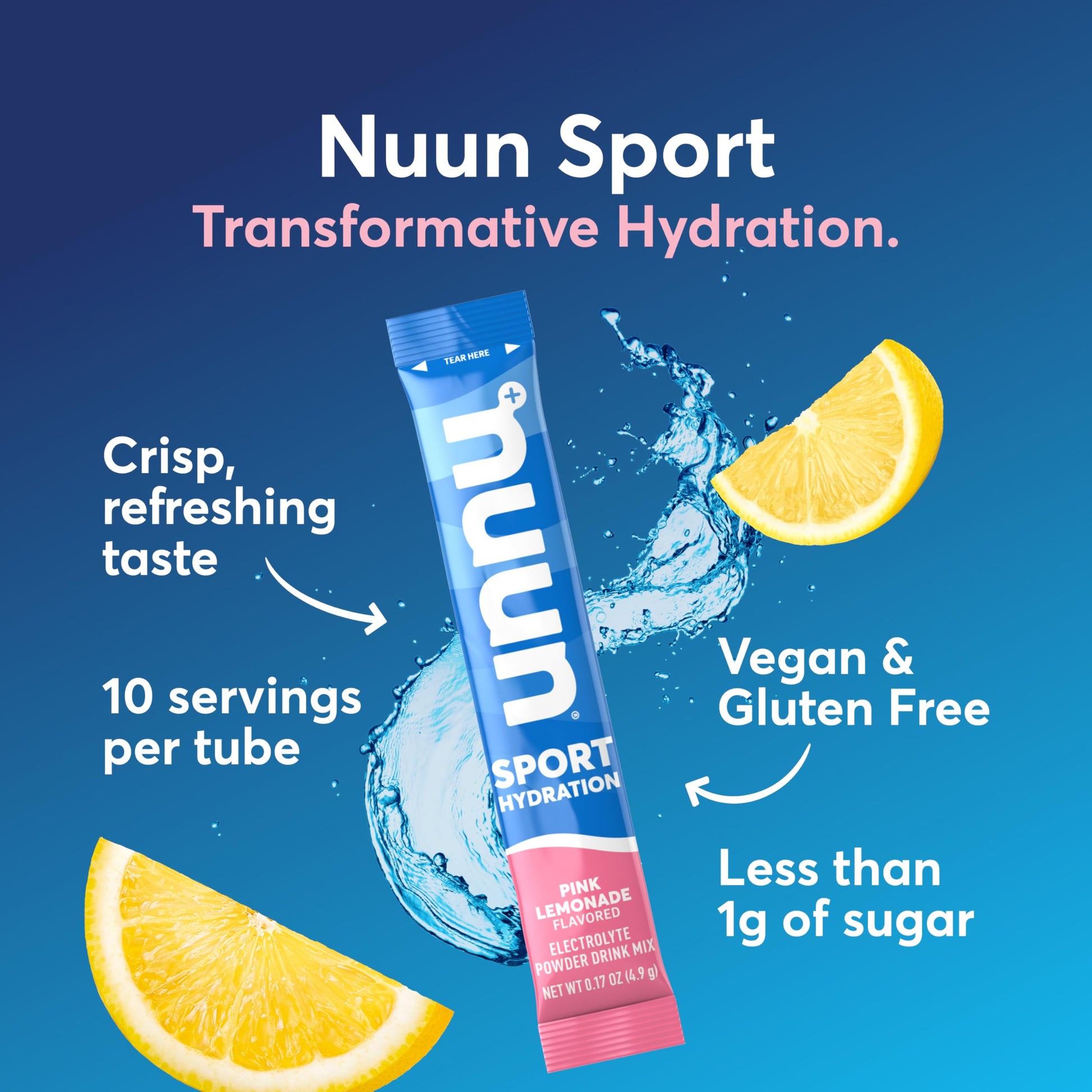 Nuun Sport Electrolyte Powder Packets with Magnesium, Calcium, Potassium, Chloride, and Sodium, Hydration Packets for On-the-Go, Pink Lemonade Flavor, Gluten Free & Vegan, Nuun buy australia supplements