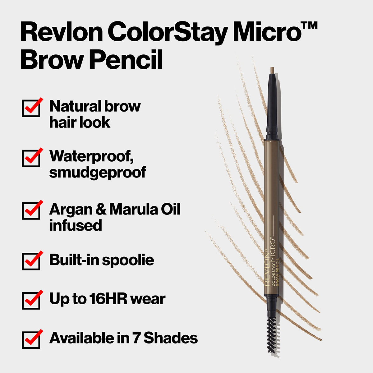 Revlon ColorStay Micro Brow Pencil, 456 Dark Brown, 0.003 oz REVLON