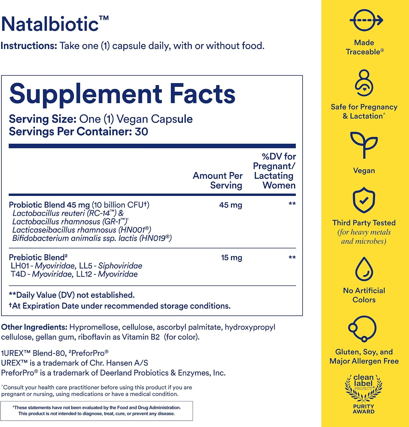Ritual Prenatal Multivitamin and Probiotics for Women - Key Vitamins to Support Mom and Baby - Natalbiotic for Microbiome, Digestive, Vaginal Health - Folate, Choline - Vegan - Citrus - 30 Servings