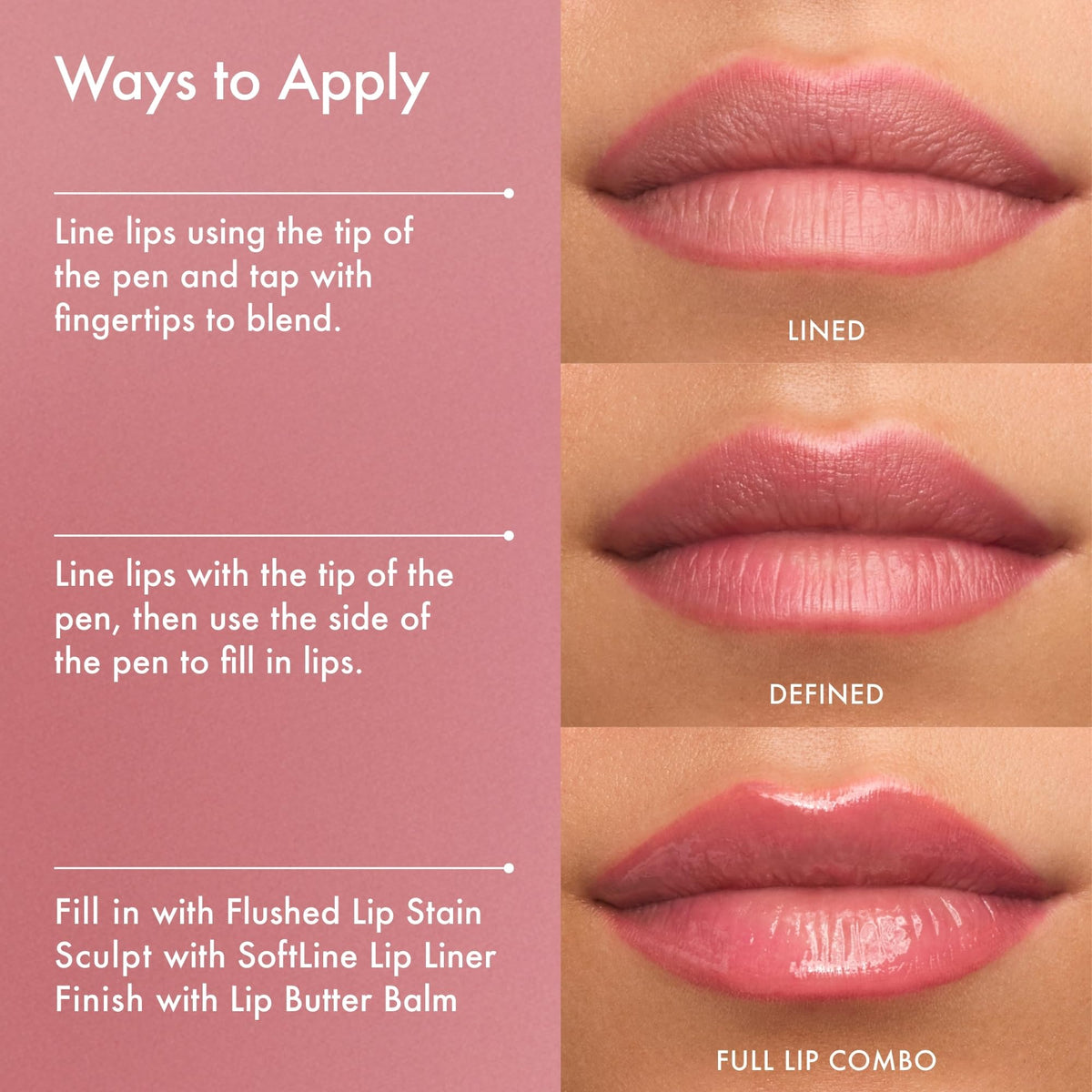 Summer Fridays Flushed Lip Stain Liner, 12hr Wear & Transfer-Proof, Slipper Summer Fridays