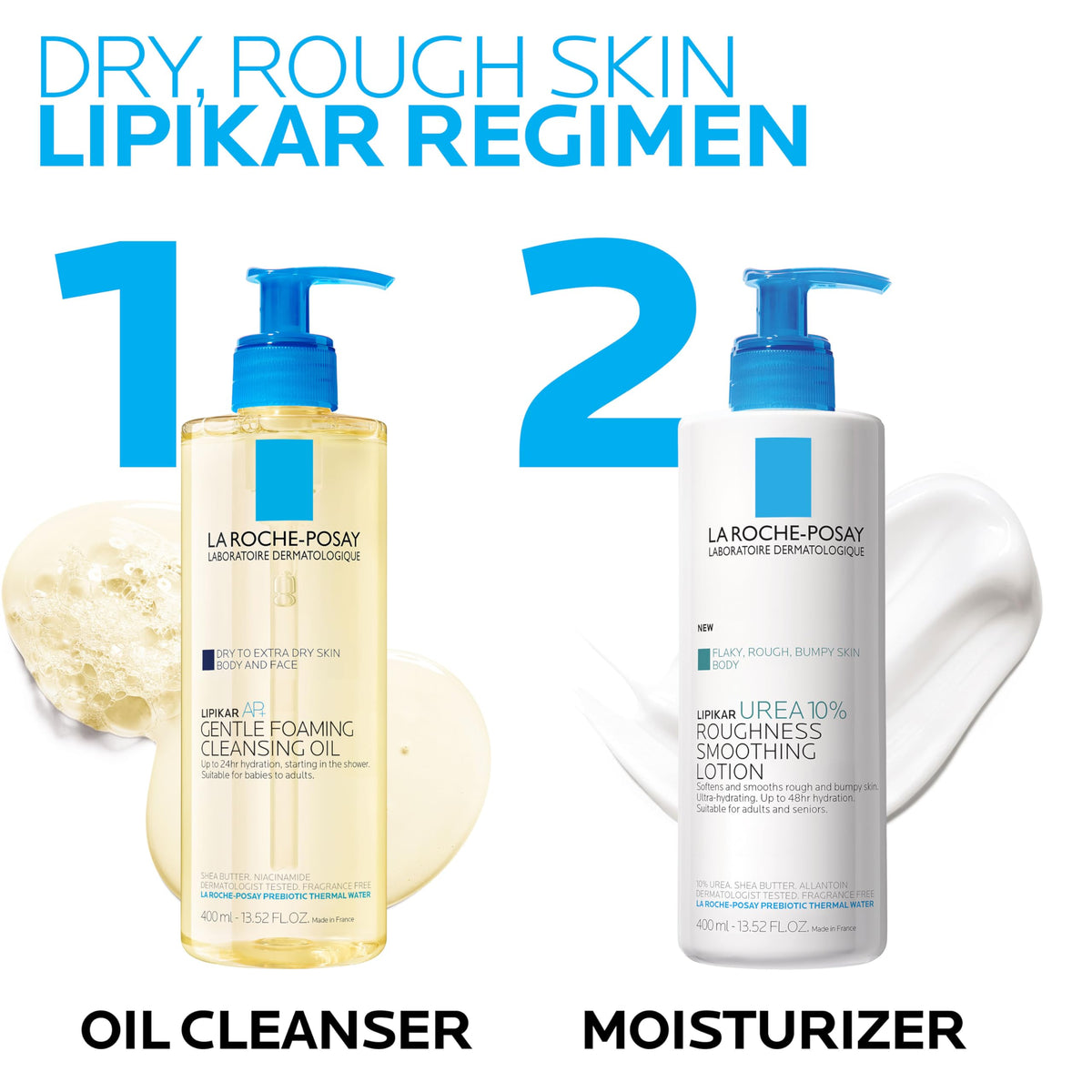 La Roche-Posay Lipikar Urea 10% Body Lotion for Dry Skin, 13.52oz La Roche-Posay