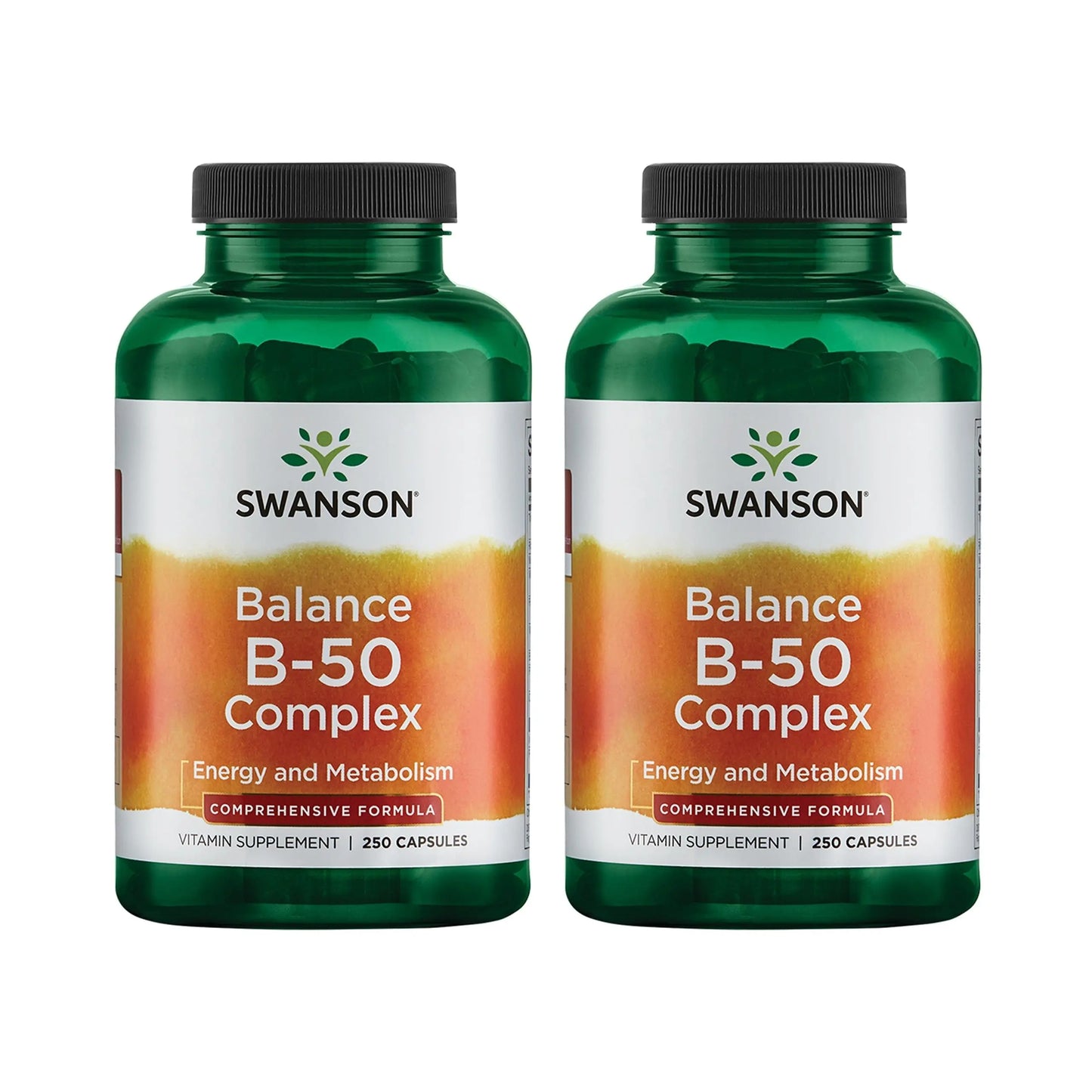 Swanson Balance B-50 High-Potency B Vitamin Complex for Busy Adults Seeking Immune, Heart, and Nervous System Support (250 Capsules) Swanson