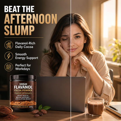 High Flavanol Cocoa Powder, Flavanol Rich Cocoa Powder– 1200mg Cocoa Flavanols – 10X More Flavanols – Supports Heart Health, Nitric Oxide & Energy NUEVIDA