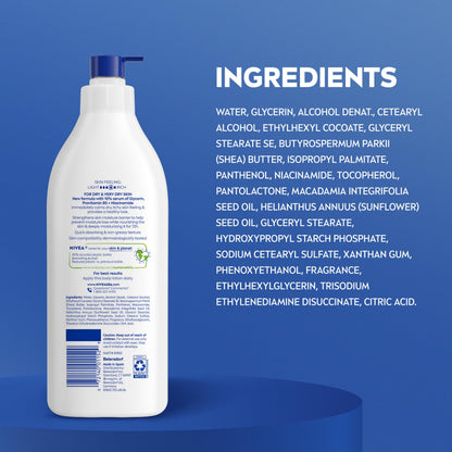 NIVEA Intense Healing Body Lotion, 72-Hour Moisturizing Lotion,16.9 FL OZ NIVEA